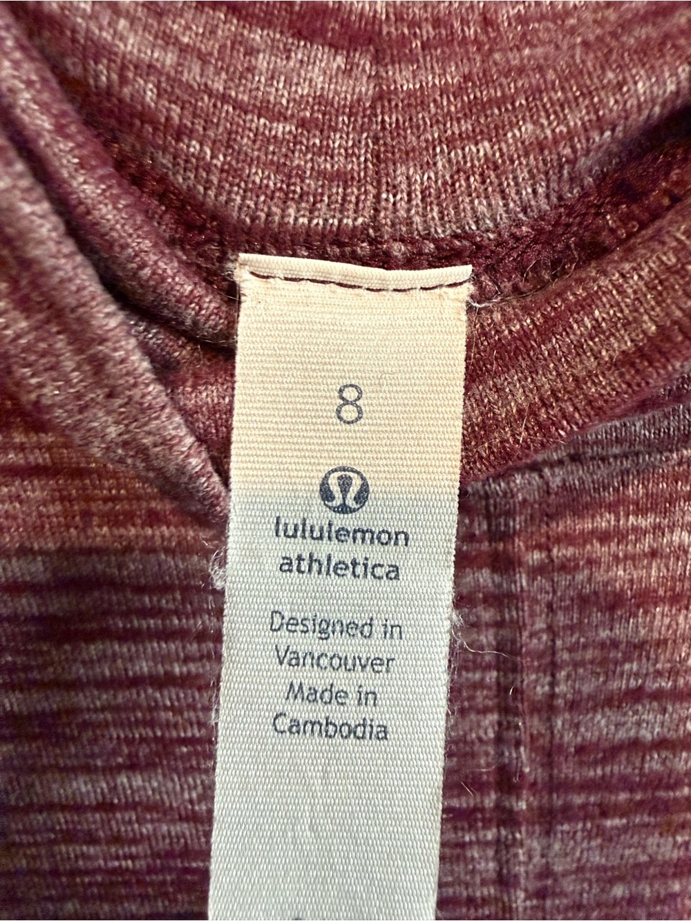 lululemon athletica Heathered Burgundy Turtleneck Sweater